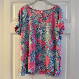 Lilly Pulitzer Barefoot Princess Print Top